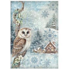 DFSA41052 Papier ryżowy Stamperia The Owl's House A4 Rice Paper-  Owl
