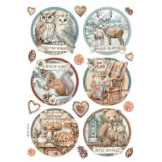 DFSA41057 Papier ryżowy Stamperia The Owl's House A4 Rice Paper-  6 Rounds