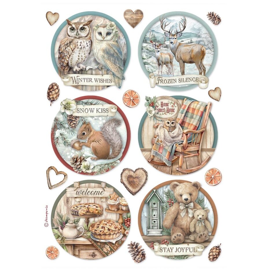 DFSA4XOH Papier ryżowy Stamperia The Owl's House A4 Rice Paper Selection (6szt.)