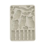 KACMA585 Forma silikonowa Stamperia The Owl's House A5 Silicon Mould Owls and Branch