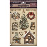 KLSP187 Zestaw elementów drewnianych  Stamperia The Owl's House  A5 Colored Wooden Shape 