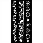 KSTDL128 Maska Stamperia The Owl's House Thick Stencil 12x25cm- 3 Stripes-bordery