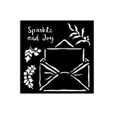 KSTDS53 Maska Stamperia The Owl's House -Media Stencil 12x12cm -  Letter