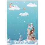 DFSA41049 Papier ryżowy Stamperia Candy Christmas A4 Rice Paper-Marzipan House