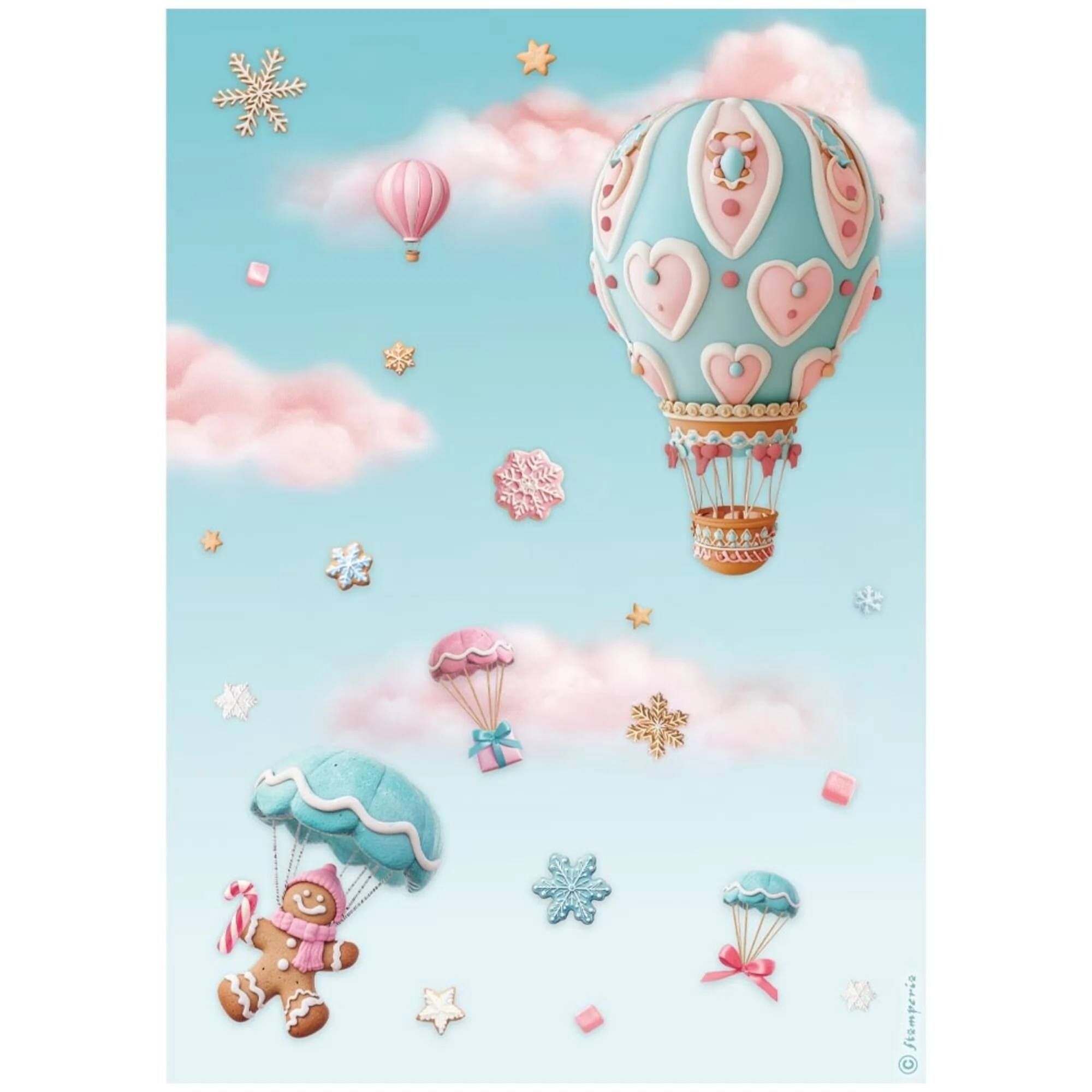 DFSA4XCD Papier ryżowy Stamperia Candy Christmas A4 Rice Paper Selection (6szt.)
