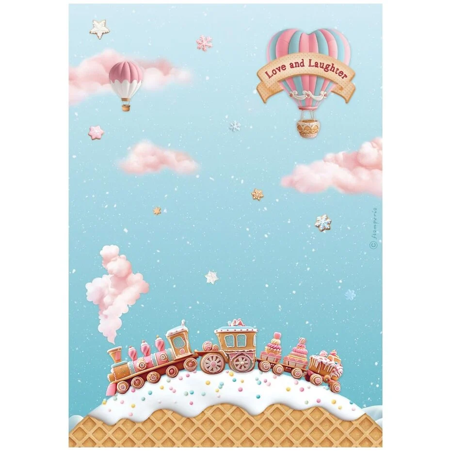 DFSA4XCD Papier ryżowy Stamperia Candy Christmas A4 Rice Paper Selection (6szt.)