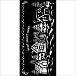 KSTDL123 Maska Stamperia Candy Christmas Thick Stencil 12x25cm- Village