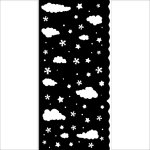 KSTDL124 Maska Stamperia Candy Christmas Thick Stencil 12x25cm- Clouds