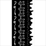 KSTDL125 Maska Stamperia Candy Christmas Thick Stencil 12x25cm- Stripes