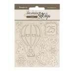 SCB271 Zestaw elementów tekturowych Stamperia Candy Christmas Decorative Chips Air Balloons