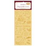 DFLRGT04 Naklejki Rub-on złote Stamperia Vintage Golden Transfer Sweet Holiday