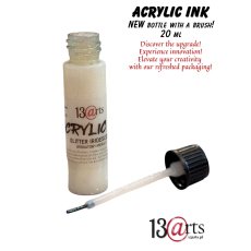 ARTACRI09 ACRYLIC INK Glitter Iridescent 20ml - NEW bottle!