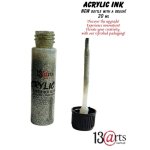 ARTACRI05 ACRYLIC INK Glitter Old Silver 20ml - NEW bottle!