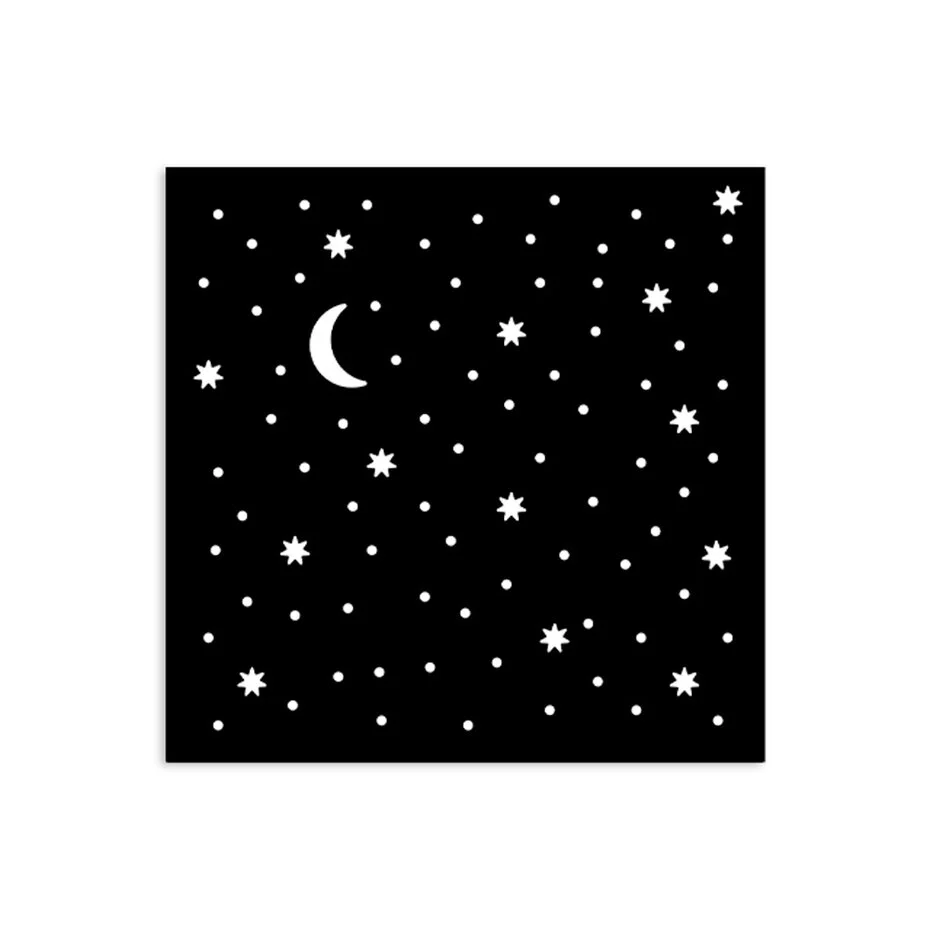 KSTDS57 Maska Stamperia Alice in Christmas -Media Stencil 12x12cm Stars and Moon