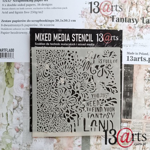ARTFLA17 Maska-Stencil Life is full of magic, FANTASY LAND