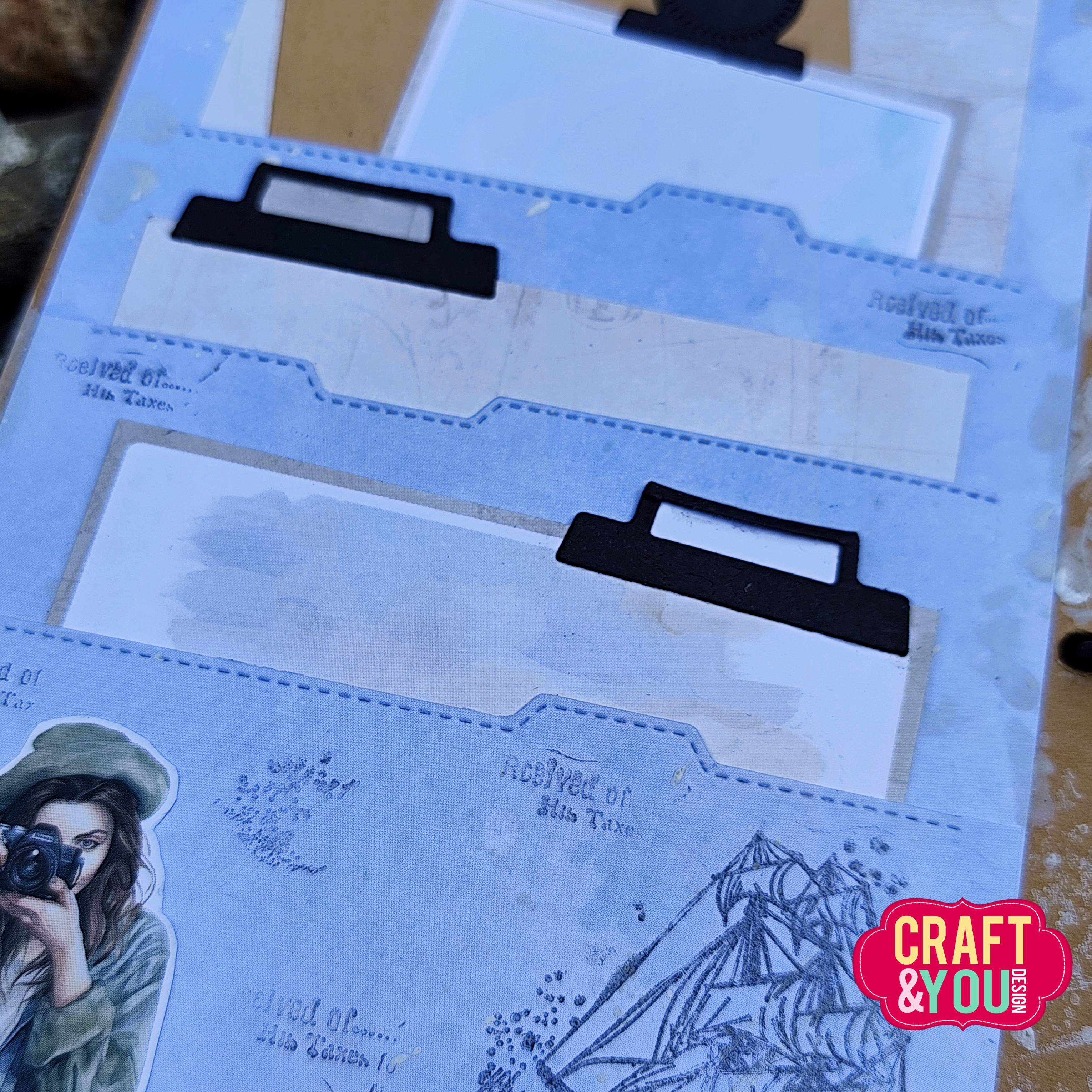 CW363 Wykrojnik /Die - Folder Tabs/Zakładki kart i folderów - Craft&You Design