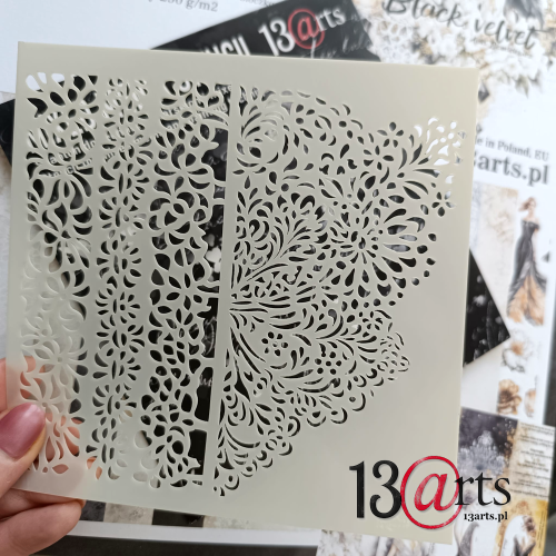 ARTBLV17 Maska-Stencil Vintage lace, BLACK VELVET