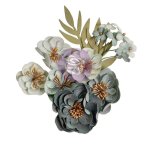 PM672720 Kwiatki Papierowe Prima-The Home Baker -Blueberry Frosting  9szt