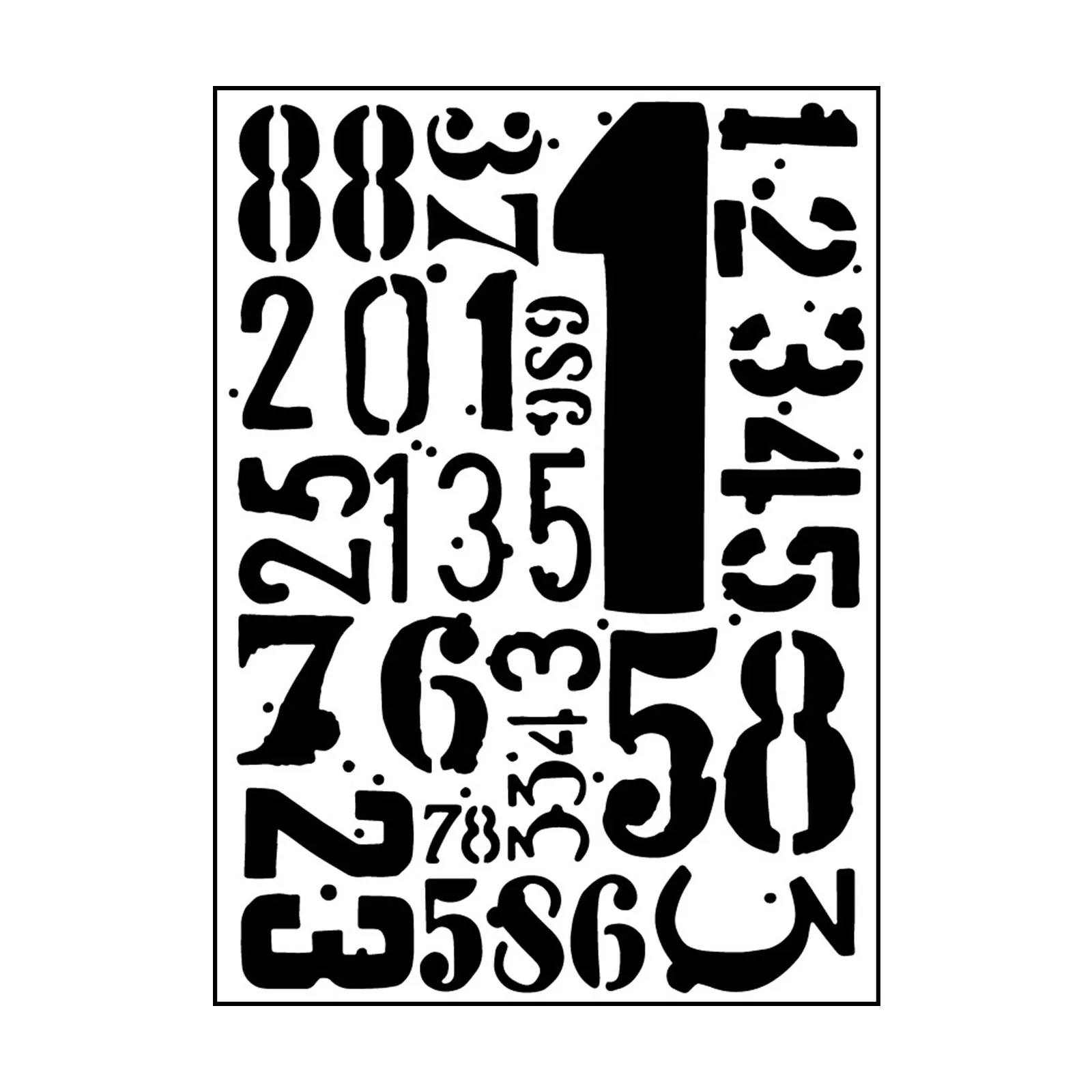 100605-337 Folder do embossingu 10,7x14,6cm - Digits -cyfry