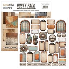 SB-RUPA-08 Zestaw papierów 30,5x30,5 cm Scrap Boys - Rusty Pack