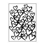 100605-348 Folder do embossingu 10,7x14,6cm - Hearts-serca