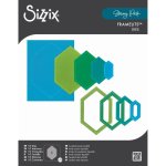 666844 Wykrojnik Sizzix •Framelits Die Set 10pcs - Reversed Belinda Stitched Hexagons by Stacey Park