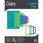 666847 Wykrojnik Sizzix •Framelits Die Set 8pcs -  Reversed Doris Dotted Top Note by Stacey Park