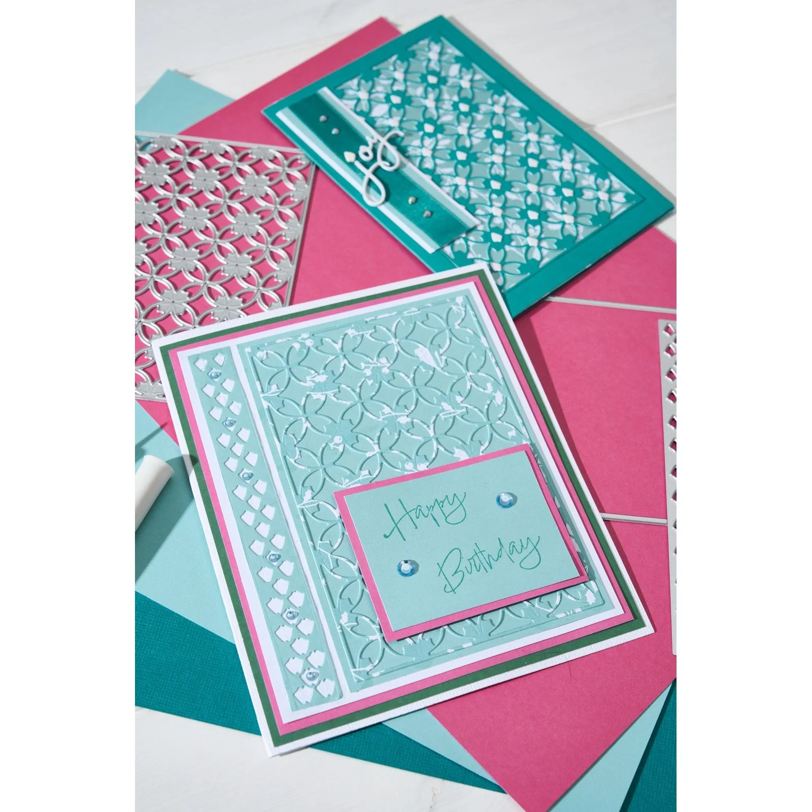 666897 Wykrojnik Sizzix • Thinlits Die Set 3pcs Wrappings & Trim Front by Stacey Park