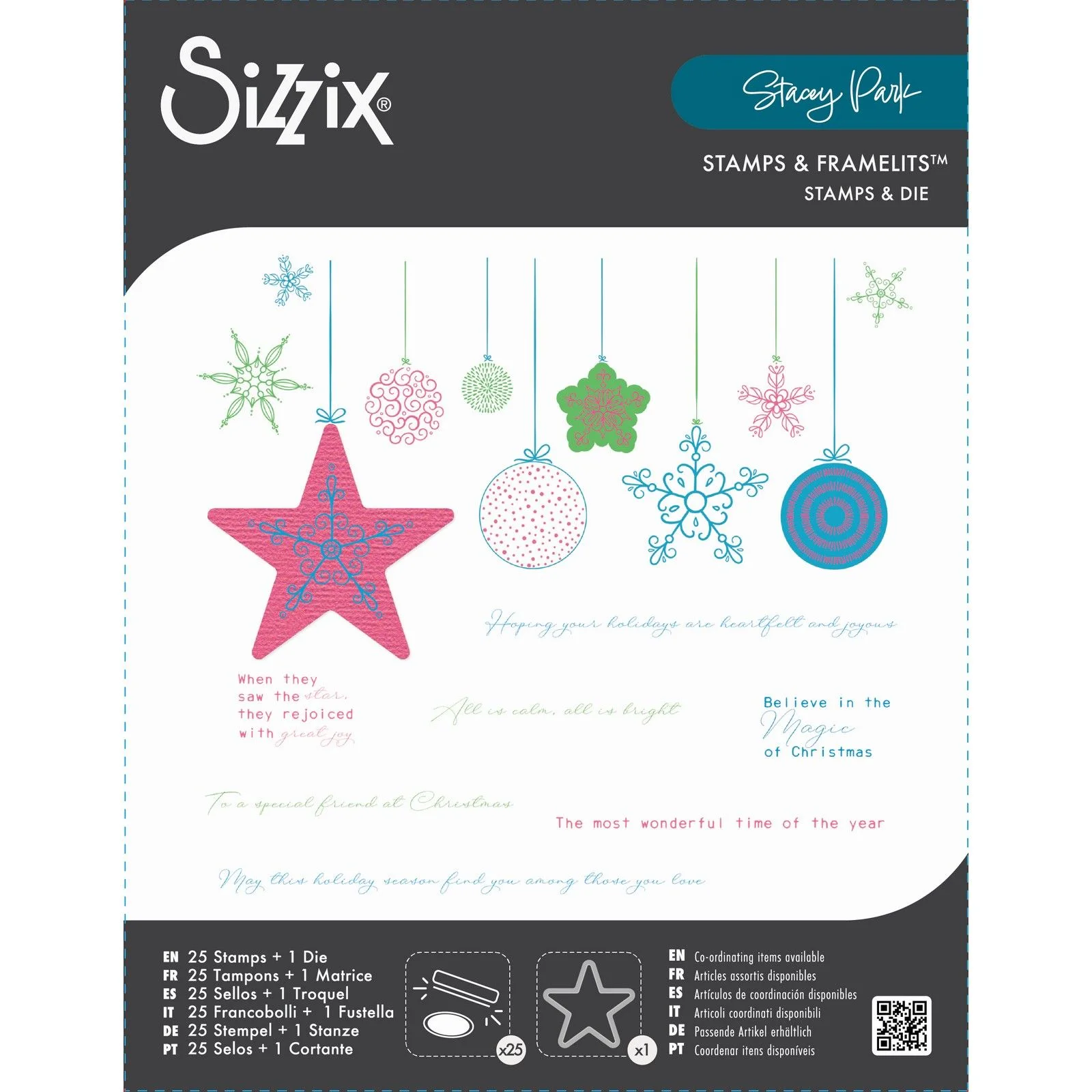 666896 Wykrojnik i stemple zestaw A5 Sizzix • Holiday Bits and Bobs by Stacey Park