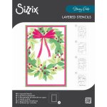 666903 Sizzix • Layered A6 Stencil 4pcs A Wreath in Time by Stacey Park-wianek