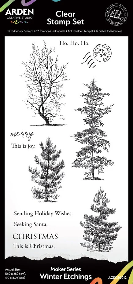 ACSCS0012 Stemple akrylowe Maker Series - Winter Etchings