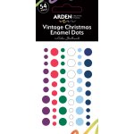 ACSED0002 Naklejki Vintage Christmas Enamel Dots (54pcs) 