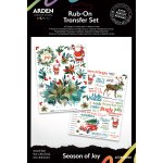 ACSRO0004 Naklejki Rub-on Season of Joy -zestaw transferowych naklejek