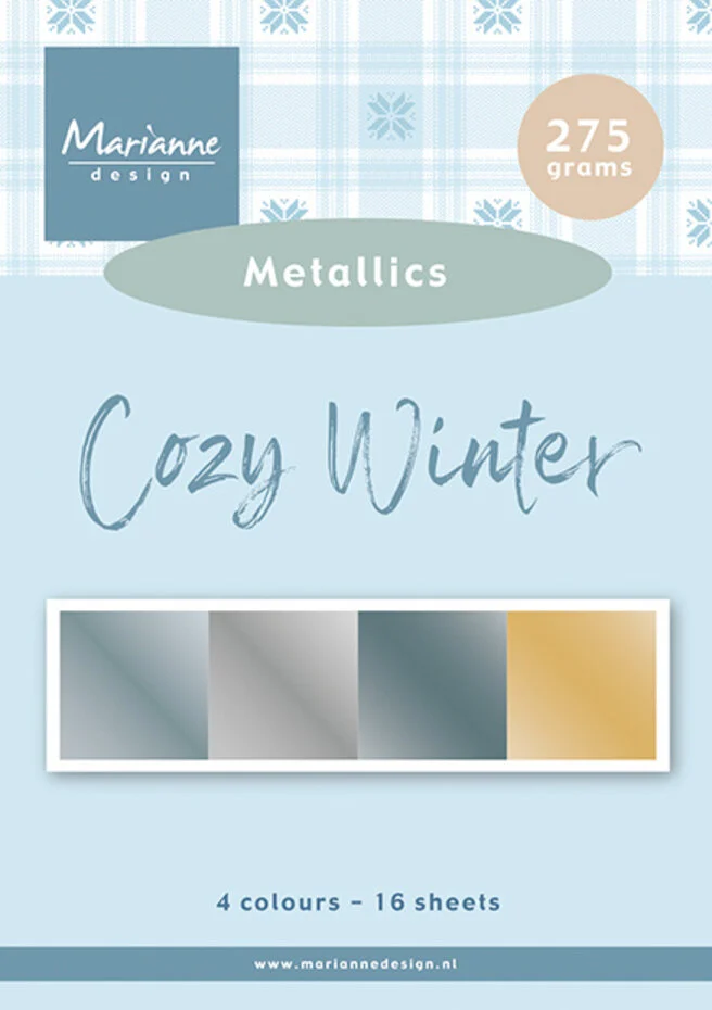 PK9214 Zestaw papierów A5 - Cozy Winter-metaliczne kolory