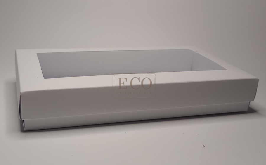 ECO-DL-B Pudełko DL 220x110x35mm - białe z okienkiem