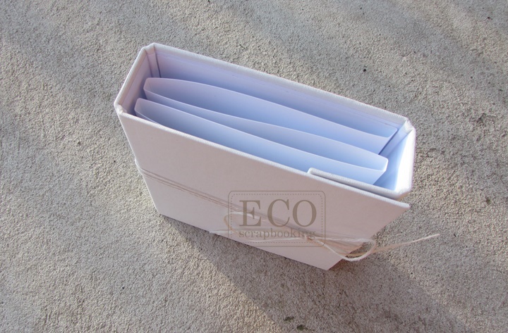 ECO-HARO-10B Album harmonijka w okładce - biała - 140x140mm