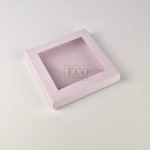 ECO-KW-R Pudełko 160x160x25mm - różowe z okienkiem