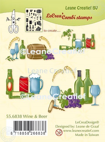 55.6838 Stemple akrylowy Leane Creatief - Wine and Beer - wino i piwo