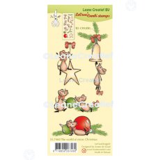 55.7460 Stemple akrylowy Leane Creatief - The world of mice Christmas - myszki świąteczne