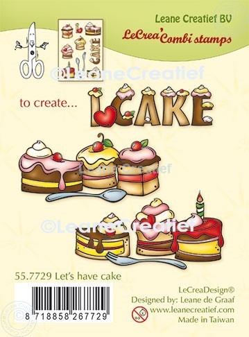  55.7729 Stemple akrylowe Leane Creatief - Let's have cake - tort, babeczki