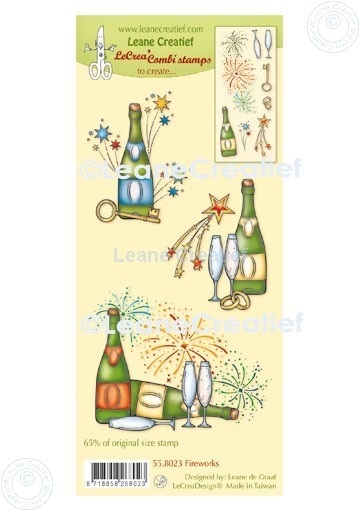  55.8023 Stemple akrylowe Leane Creatief -  szampan, fajerwerki