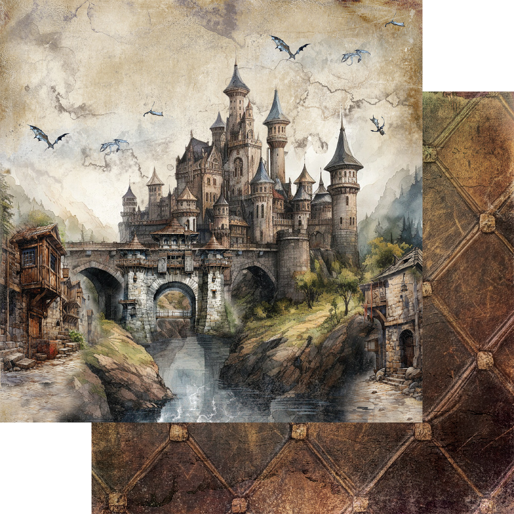 AA-LOD-08 Alchemy of Art - 8x8'' - zestaw papierów 20,3x20,3cm-The Legends of the Dragons/Legendy smoków