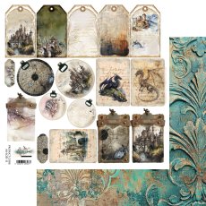 AA-LOD-11 Papier dwustronny 30x30,5cm do samodzielnego wyciecia The Legends of the Dragons/Legendy smoków