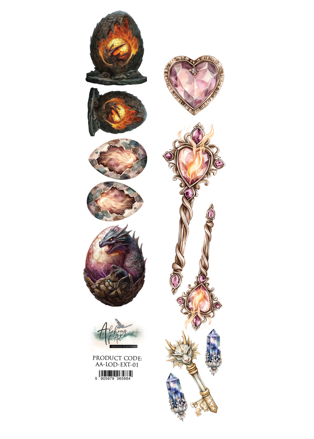 AA-LOD-EXT-01 PASECZEK/ STRIPS z dodatkami The Legends of the Dragons/Legendy smoków