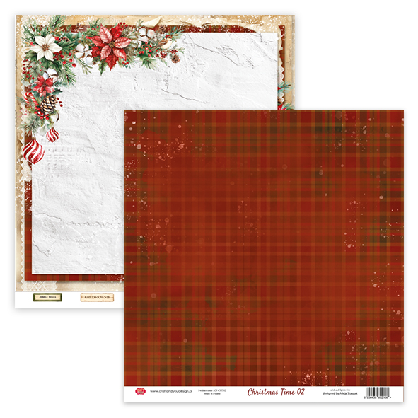 CPS-CHT30-6 Christmas Time - Zestaw 6 papierów 30,5x30,5cm - Craft&You Design