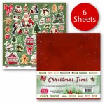 CPS-CHT30-6 Christmas Time - Zestaw 6 papierów 30,5x30,5cm - Craft&You Design