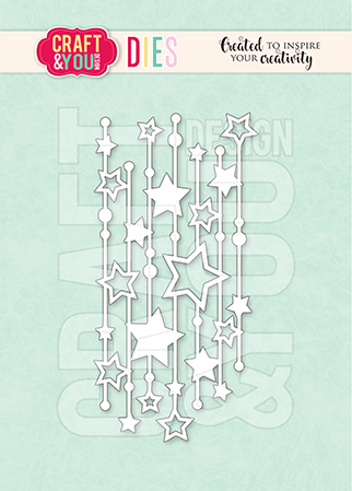 CW372 Wykrojnik /Die -Starry Background/tło gwiazdki- Craft&You Design
