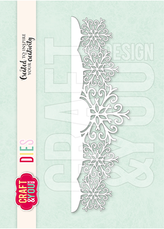 CW375 Wykrojnik /Die -Snowflakes Border/śnieżynkowy border-Craft&You Design