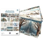 FB2506 12x Arkusz A4 -Marianne Design -Art Journaling & Card Making Backgrounds by Fairybells Winter Set