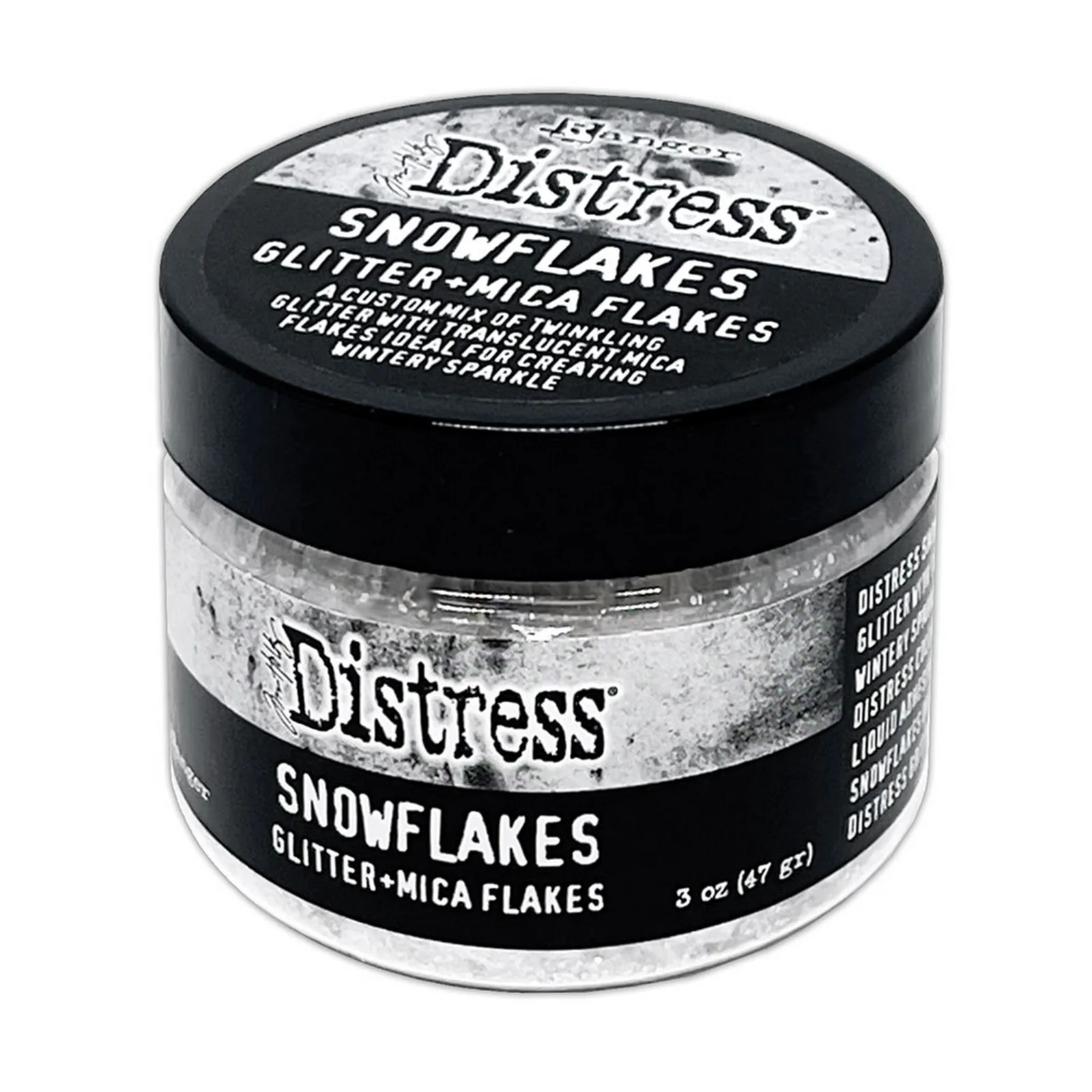TDA92285 Ranger Tim Holtz Distress Snowflakes -Brokat płatki i śnieg